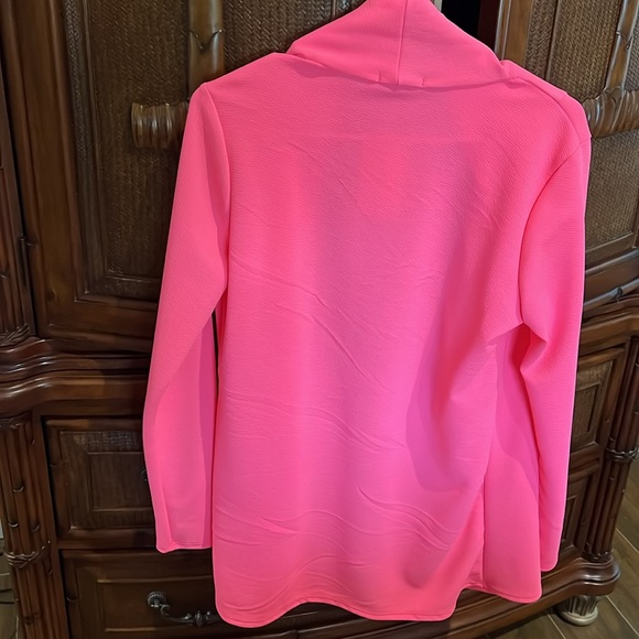 NWT Heimish SZ Ladies Long-Sleeve Waterfall Blazer in Pink - Picture 4 of 4